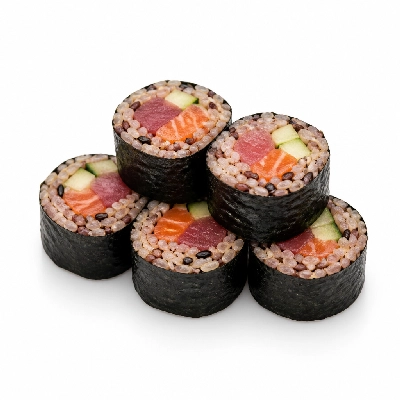 Genji Raw Sushi Multi-Grain Dueling Duet Roll