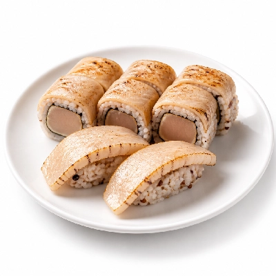 Genji Raw Sushi Multi-Grain Seared Albacore Nigiri & Roll Combo