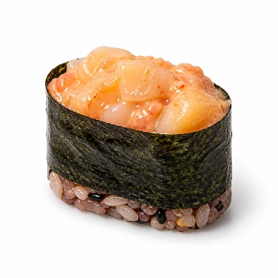 Genji Raw Sushi Multi-Grain Spicy Scallop & Albacore Gunkan