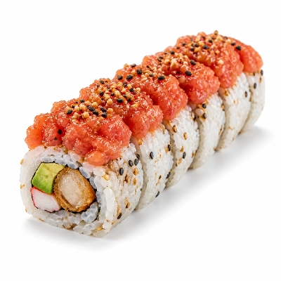 Genji Raw Sushi Multi-Grain Spicy Tuna Dragon Roll