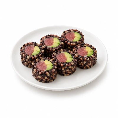 Genji Raw Sushi Multi-Grain Tuna Avocado Roll