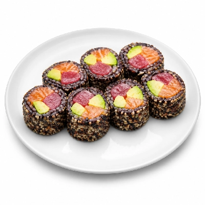 Genji Raw Sushi Multi-Grain Tuna Salmon Avocado Special Roll