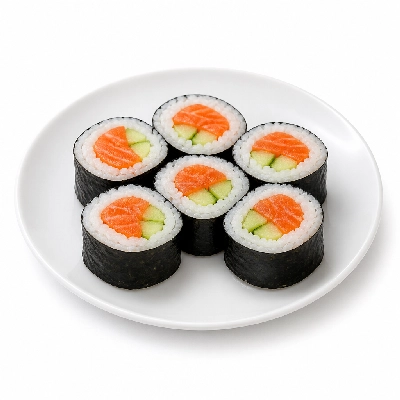 Genji Raw Sushi Spicy Salmon Cucumber Roll