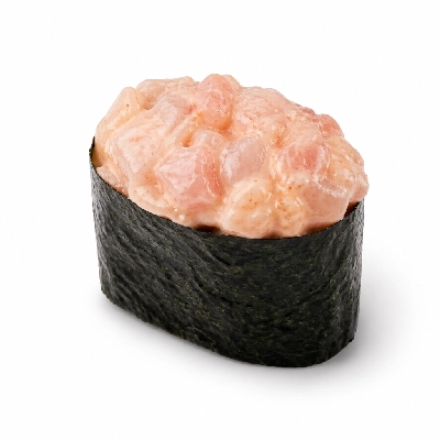 Genji Raw Sushi Spicy Scallop & Albacore Gunkan