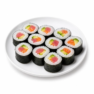 Genji Raw Sushi Tricolor Roll Combo 2