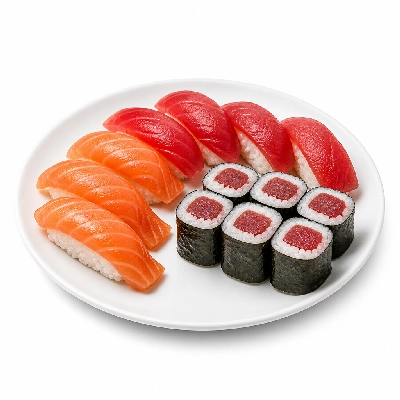 Genji Raw Sushi Tuna & Salmon Nigiri Roll Combo