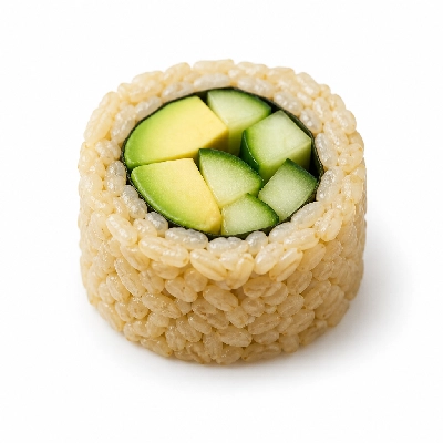 Genji Veggie Brown Rice Avocado Cucumber Roll