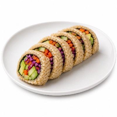 Genji Veggie Brown Rice Vegetable Dragon Roll