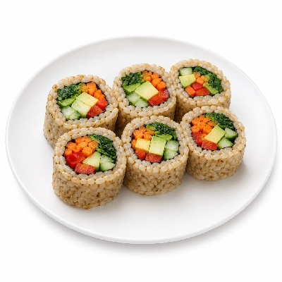 Genji Veggie Brown Rice Vegetable Regular Roll Combo 1
