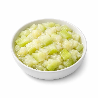 Gourd white-flowered calabash cooked boiled drained with salt