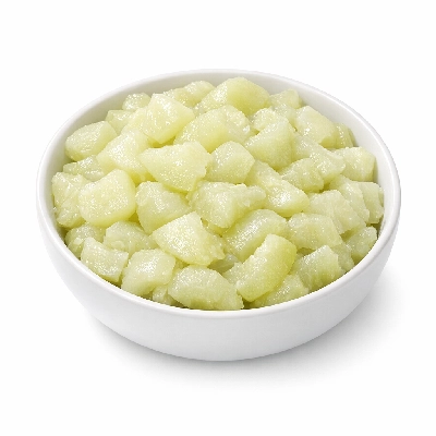 Gourd white-flowered calabash cooked boiled drained without salt