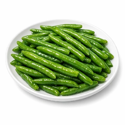 Green beans boiled with salt