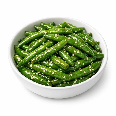 Green beans with sesame dressing