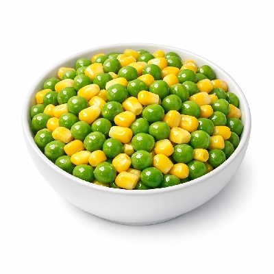 Cooked Green Peas and Corn