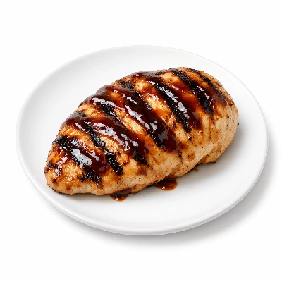 Grilled chicken breast with barbecue sauce
