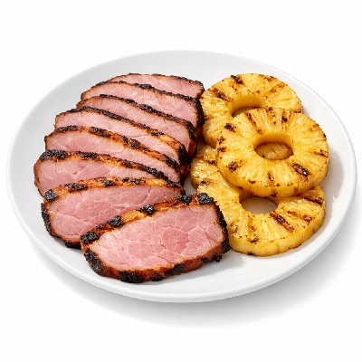 Grilled Ham with Pineapple