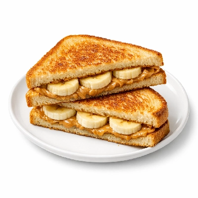 Grilled Peanut Butter and Banana Breakfast Sandwich