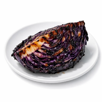 Grilled purple cabbage