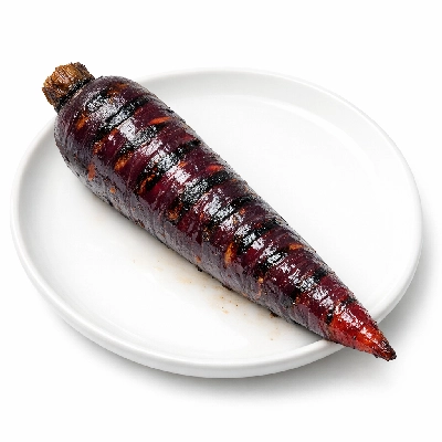 Grilled purple carrot
