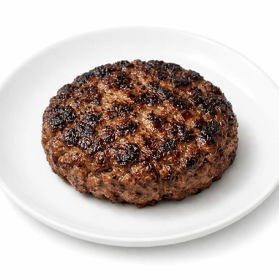 Ground beef patty pan broiled 97% lean 3% fat