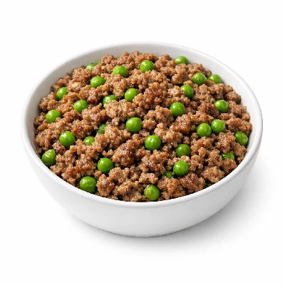 Ground Beef Scramble with Peas