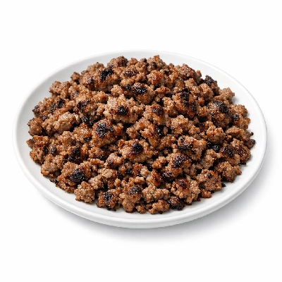 Lamb ground cooked broiled