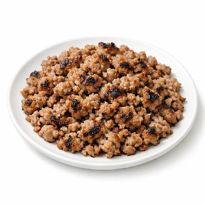 Veal ground cooked broiled