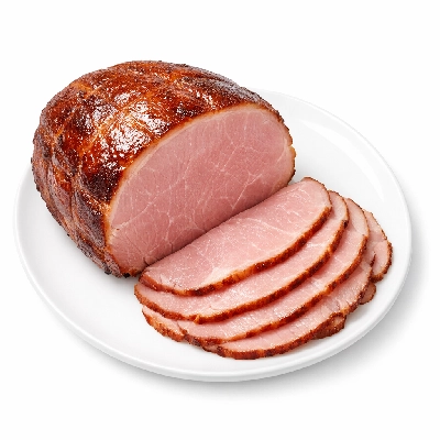 Ham bone-in lean meat only roasted