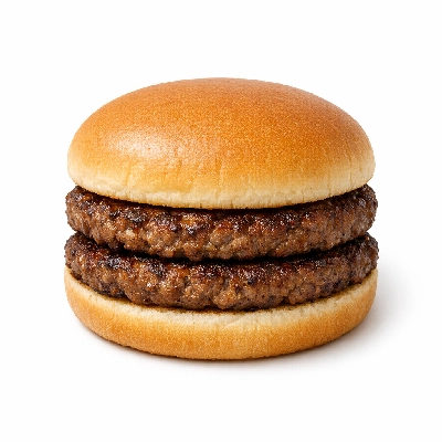 Hamburger with double patty, plain