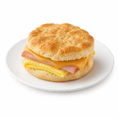Hardee's Breakfast Ham Egg & Cheese Biscuit