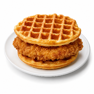 Hardee's Hand-Breaded Chicken and Waffle Sandwich
