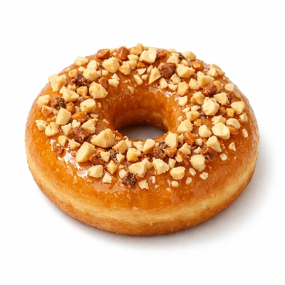Hazelnut-Topped Donut