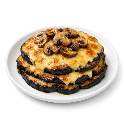 Healthy Eggplant Parmesan with Mushrooms