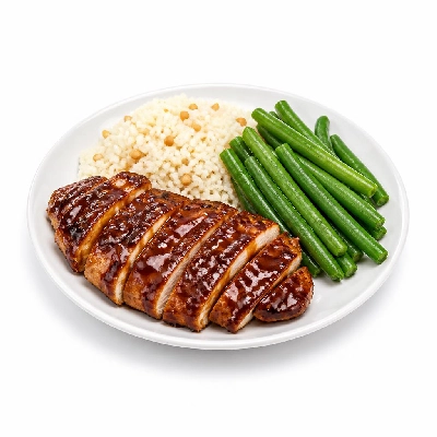 HelloFresh Adobo-Glazed Chicken with Garlic Rice and Green Beans