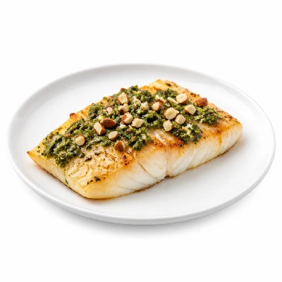 HelloFresh Argentinian-Style Cod with Almond Herb Chimichurri