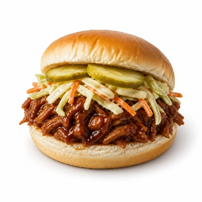 HelloFresh Barbecue Pulled Pork Sandwiches with Quick-Pickled Cucumbers and a Cabbage Carrot Slaw