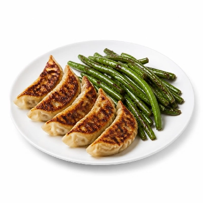 HelloFresh Beef Gyozas with Spicy Soy-Glazed Green Beans