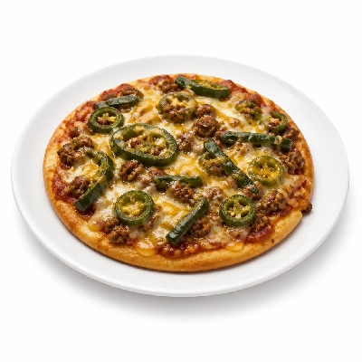 HelloFresh Beef Taco Pizzas with Poblano and Jalapeno Peppers Plus Two Kinds of Cheese