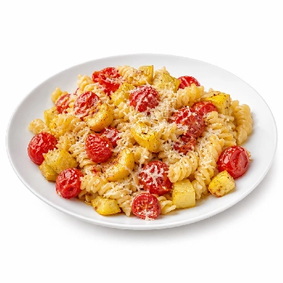 HelloFresh Burst Tomato & Squash Fusilli with Sweet Bell Pepper Parmesan