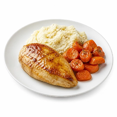 HelloFresh Butter-Basted Chicken with Thyme Carrots and Parmesan Mash