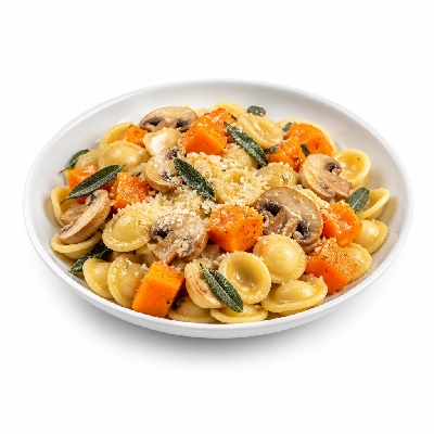 HelloFresh Butternut Squash and Sage Orecchiette with Button Mushrooms and Parmesan