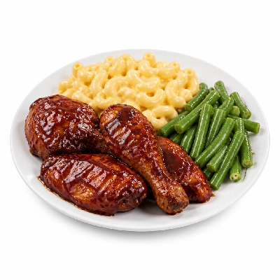 HelloFresh Carolina Barbecue Chicken with Quick Stovetop Mac N Cheese and Green Beans