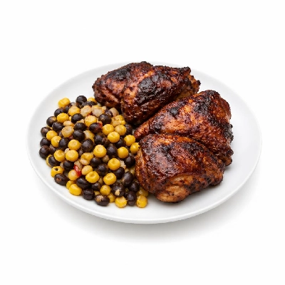 HelloFresh Charred Barbecue Chicken with Black Bean & Corn Salad