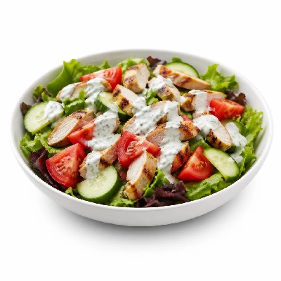 HelloFresh Chicken Gyro Salad with Tzatziki Dressing Heirloom Tomatoes and Cucumber