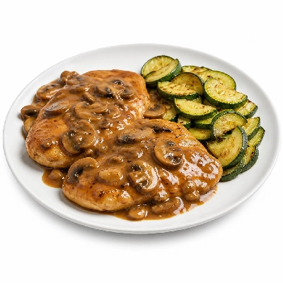 HelloFresh Chicken Marsala with Skillet Zucchini and Mushroom Pan-Sauce