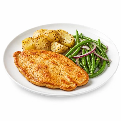 HelloFresh Chicken Paillard with Mustard Potato and Green Bean Salad
