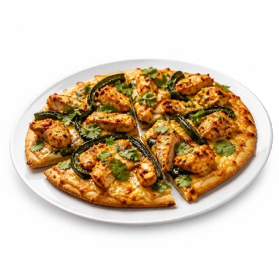 HelloFresh Chipotle Chicken Flatbreads with Poblano Pepper Mexican Cheese and Cilantro