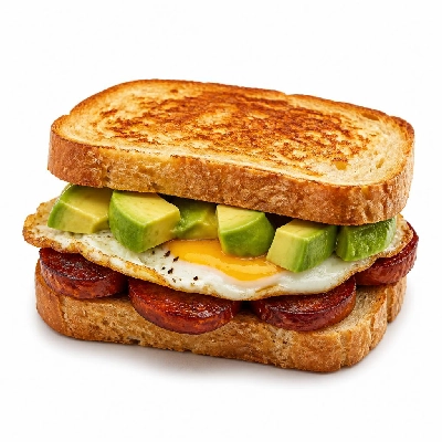 HelloFresh Chorizo Egg and Avocado Sandwich with a Potato Onion Hash
