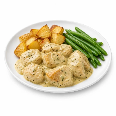 HelloFresh Creamy Dill Chicken with Roasted Potatoes and Green Beans