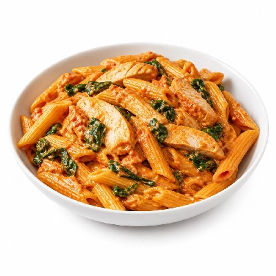 HelloFresh Creamy Tomato Chicken Penne with Baby Spinach